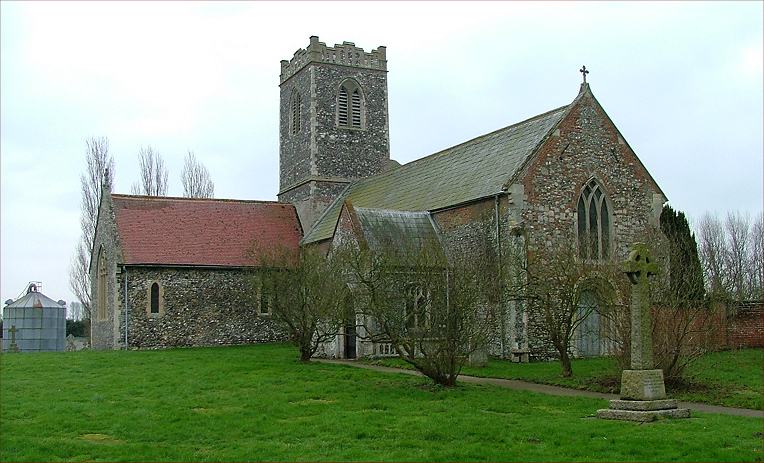 Aldeby: rustric cruciform. And a lunar landing module