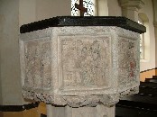 SW: Confession, another excellent panel, the Priest seated in a canopied chair, and angel protecting the confessee while a devil slinks away