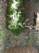 west window inside the tower - note the crack
