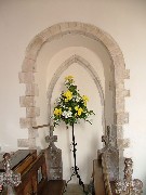 former north doorway - note the outlines