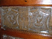 wounds of Christ bench (detail)