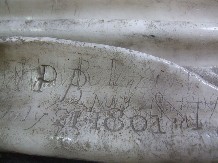 Thorp memorial: graffiti