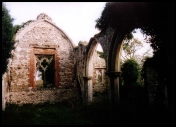 looking south-east: filled inchancel arch and arcade