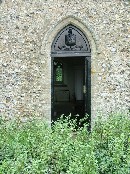 cast iron tympanum with Kerslake arms