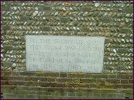 Dedication stone.