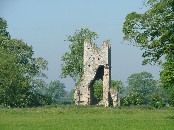 the ruins of the church of a tiny parish