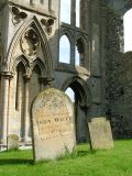 Graves at the west end of the south aisle