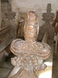 bench end:  babe in swaddling clothes