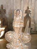 bench end: preacher in a pulpit