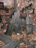 Charred benches