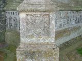Instruments of the passion on a buttress