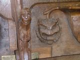 Misericord: man and lion