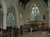 Jacquie looking east into the sanctuary.