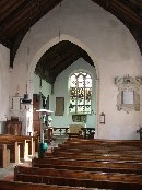 looking east to the off-centre chancel