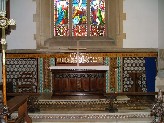 wonderful tiled chancel