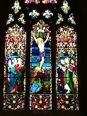 east window: crucifixion