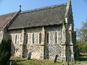 the south chancel wall, showing transition from old to new