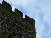 parapet: south-east corner