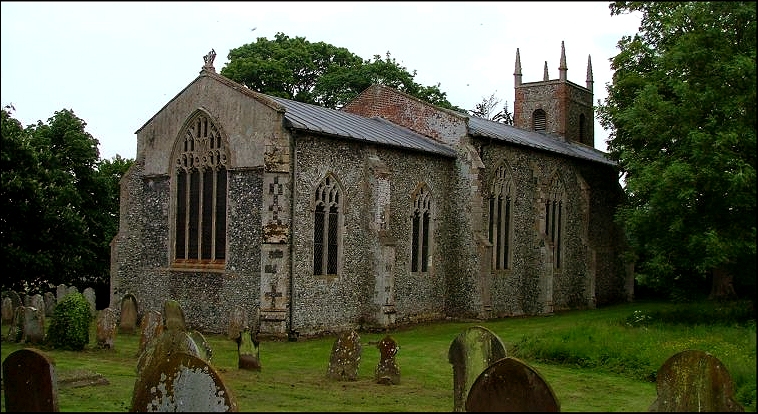Carlton Forehoe: a pretty tree-surrounded church
