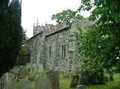 from the south-east, the tower struggling to put in an appearance
