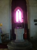 Lurid light beyond the font