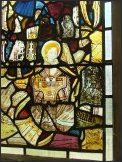 Angel musician - note the barley motif at the bottom