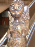 Bench end: Mermaid (from the front)