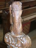 Bench end: Mermaid (from the back)