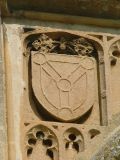 Holy Trinity shiled in the spandrel of the porch
