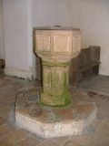 Simple font with shield symbols of apostles