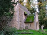 Moss-dank porch and roof