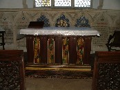 marquetry on the altar