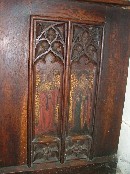 St Walstan of Bawburgh with his scythe, and St Paul with a sword
