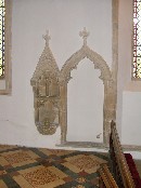 magnificent piscina and a single seat of the former sedilia