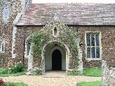 rose-bedecked south porch