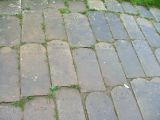 A curiosity - a path of foot stones from the graveyard