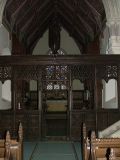 Looking east through the 19th century screen