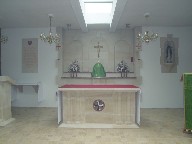 high altar through incense haze