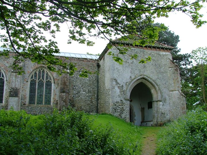 East Barsham: huddled organically in an ancient graveyard
