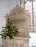 Memorial, south side of sanctuary (inscription above)