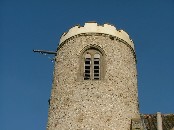 leaning westwards