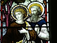John and Peter watch the Ascension of Christ