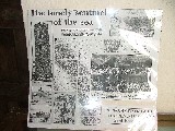 Newspaper display in Hempstead church