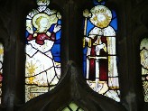 'Annunciation' - actually Mary and a composite figure, probably Paul