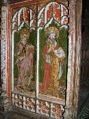 III: St Catherine with her sword and wheel; IV: St Peter with his keys
