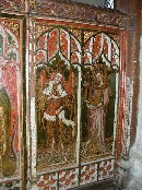 VII: St Michael weighing souls; VIII: St Barbara holding a tower