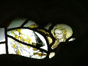 female Saint holding sword(?) and book(?)