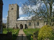 through the churchyard gate