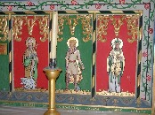 reredos detail: St Hugh, St Wolstan, St Felix