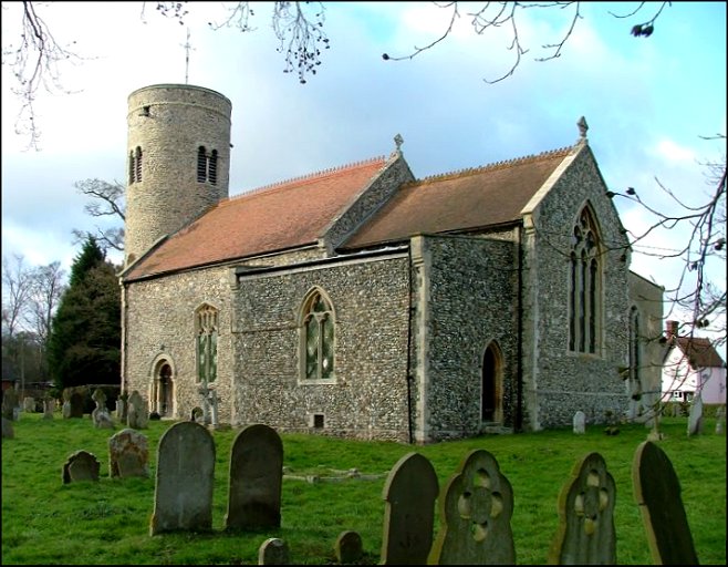 Gissing: round-towered, but stately and imposing